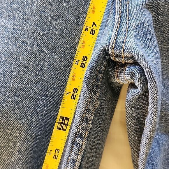 LAST Women's Wide-leg Cotton Blue Denim Jeans Capri Pants Small - Picture 11 of 12